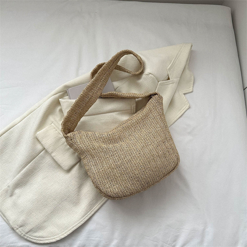Women's Fashion Straw Large-capacity Woven Crossbody Bag