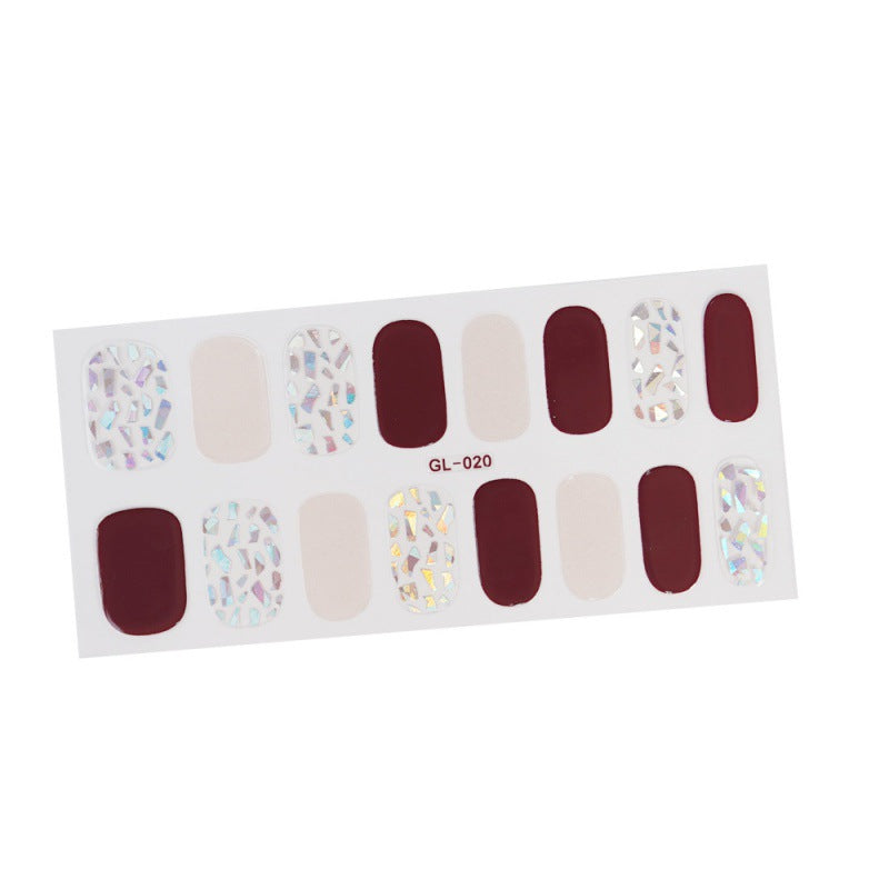 Gilding Cat's Eye Letter Color Nail Sticker