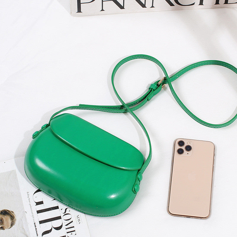 Candy Color Cute Shell Bag Ins Fashion Saddle Bags Women Shoulder Messenger Bag