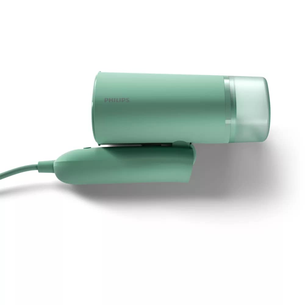 Philips 3000 Series handhållen steamer - 1000W, 20 g/min ånga, Löstagbar 100 ml vattenbehållare, Plastplatta, Grön (STH3010/70)