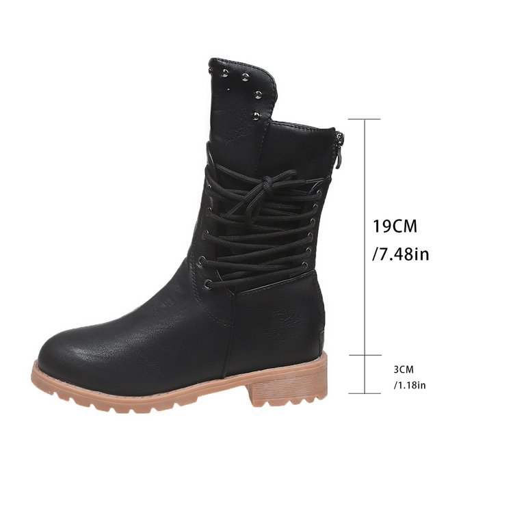 Plus Size Women's Mid-calf Riding Boots