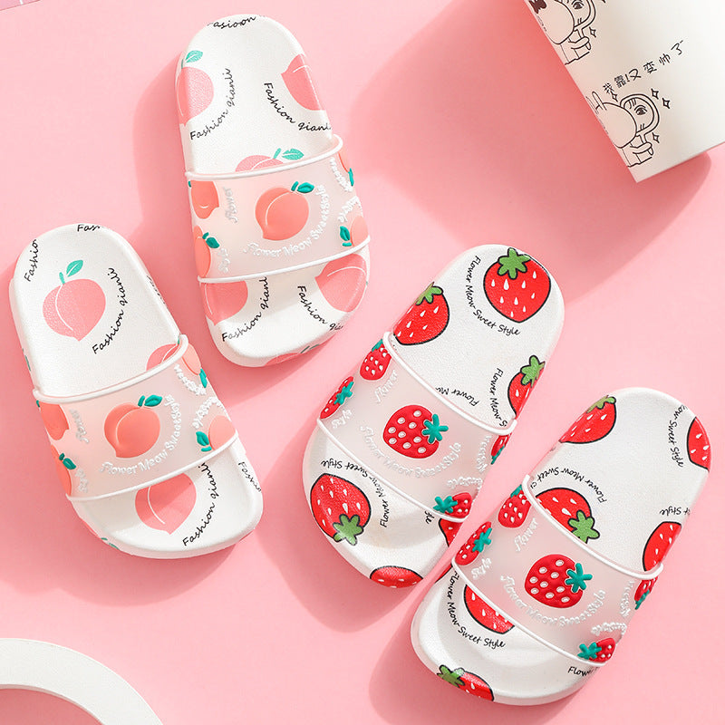 Cartoon non-slip fruit parent-child sandals
