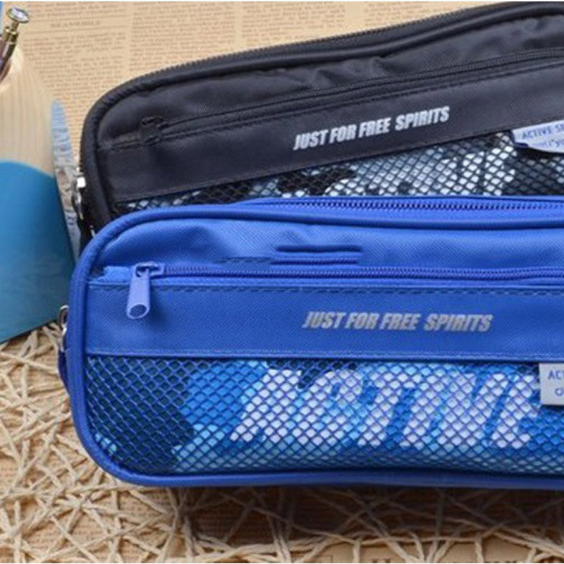 Multifunctional double-layer pencil case student