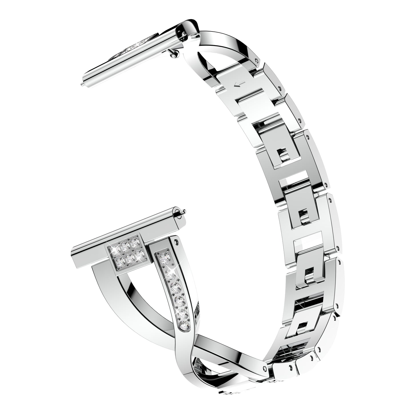 Stainless steel watch band with water drill