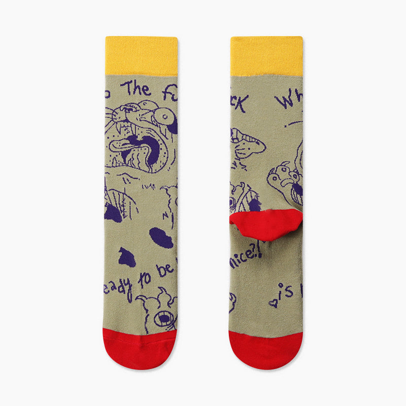 Patterned ladies socks