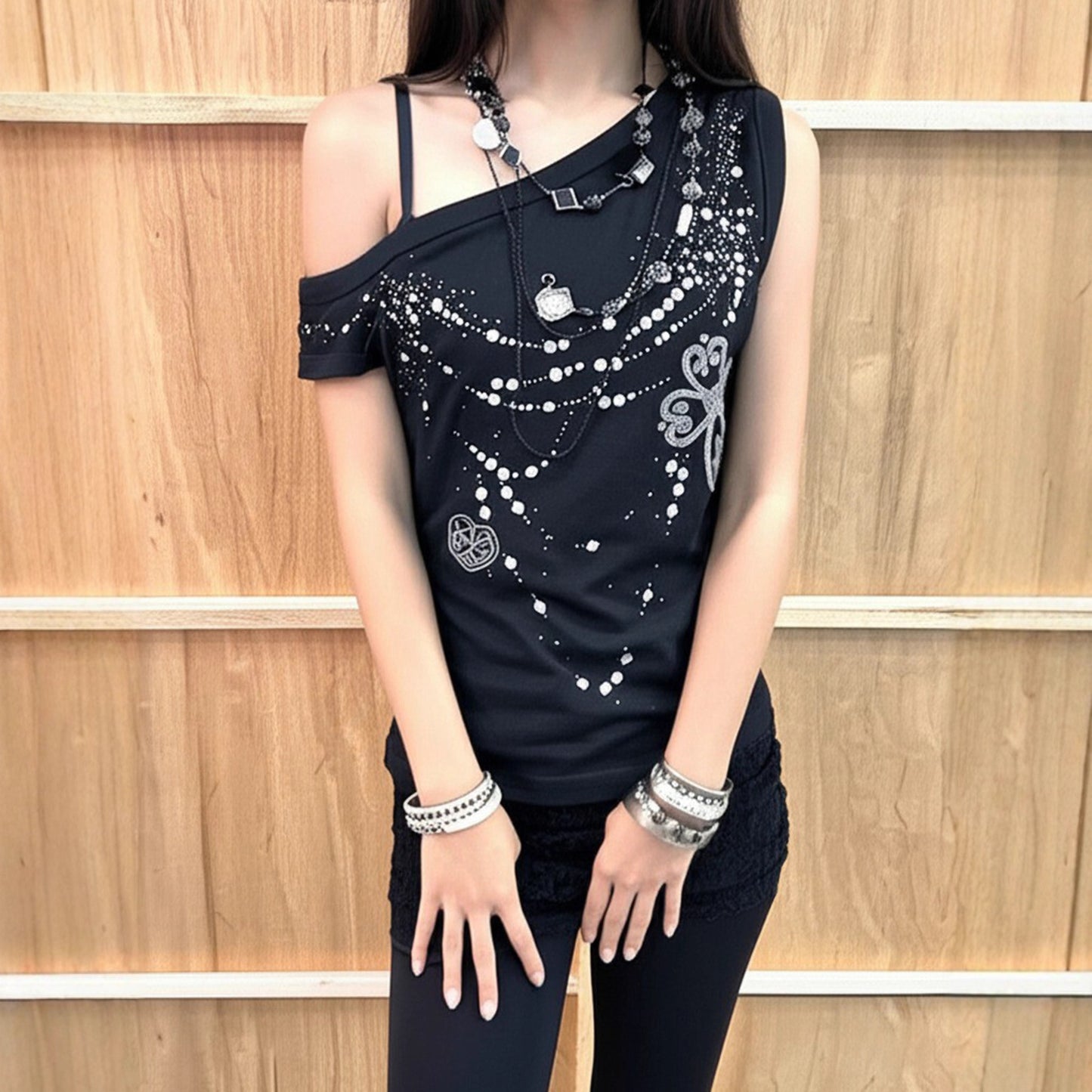 Edgy Tanktop I Street-stil Med Et Dristigt Print