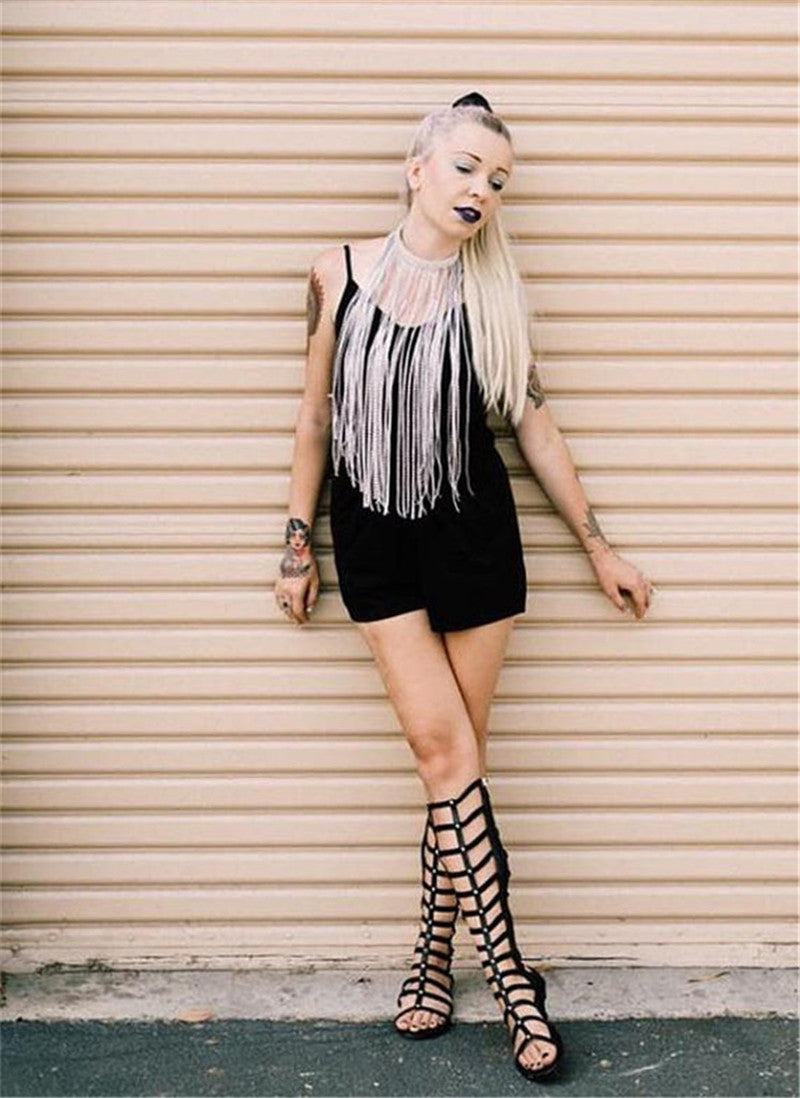 Long fringe Bib