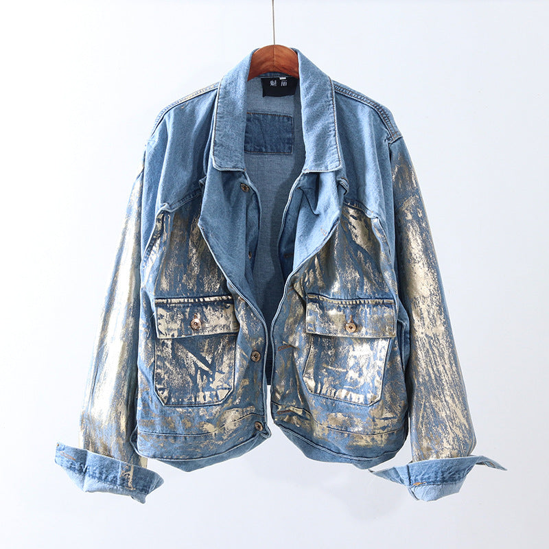 Handsome bronzing jacket top