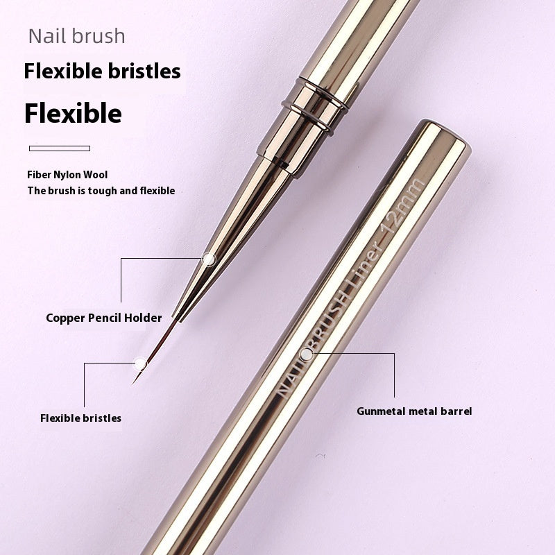 Ultra Fine Manicure Line Drawing Pen Metal Rod 5 PCs Suit Fluoresent Marker Hook Line Pen Manicure