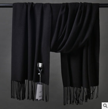 Cashmere Scarf Long Section Ladies Warm Thick Solid Color Variegated Shawl Wholesale