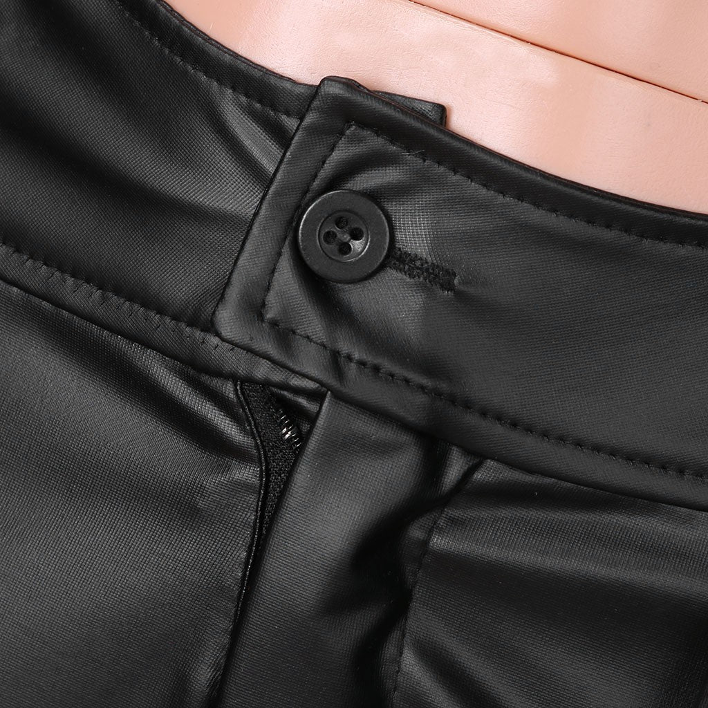 Stramme PU-læderleggings