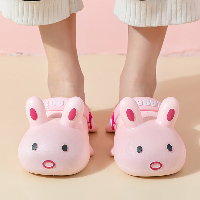Non-slip Thick-soled Soft Cute Girl Cute Cartoon Baotou Rabbit Slippers