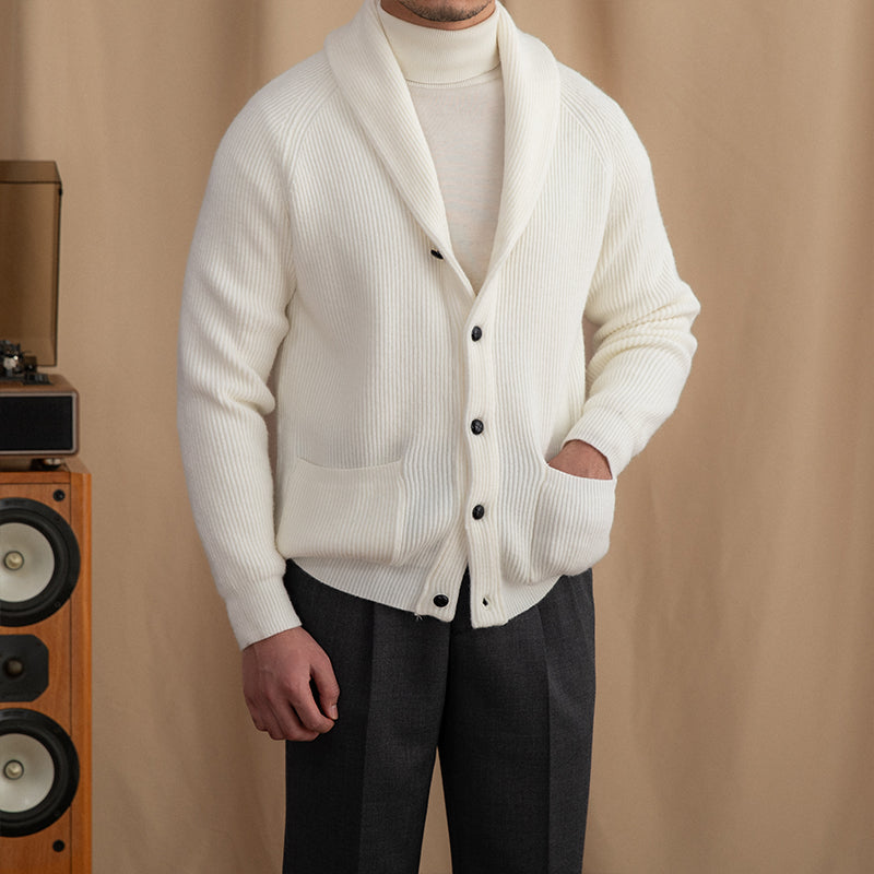 Tynd Vintage Strikket Cardigan til Mænd Retro