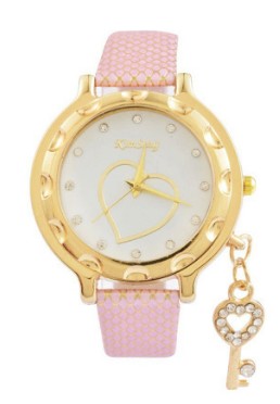 The explosion of fashion ladies fashion table lovely heart Key Pendant Quartz fine serpentine belt Watch
