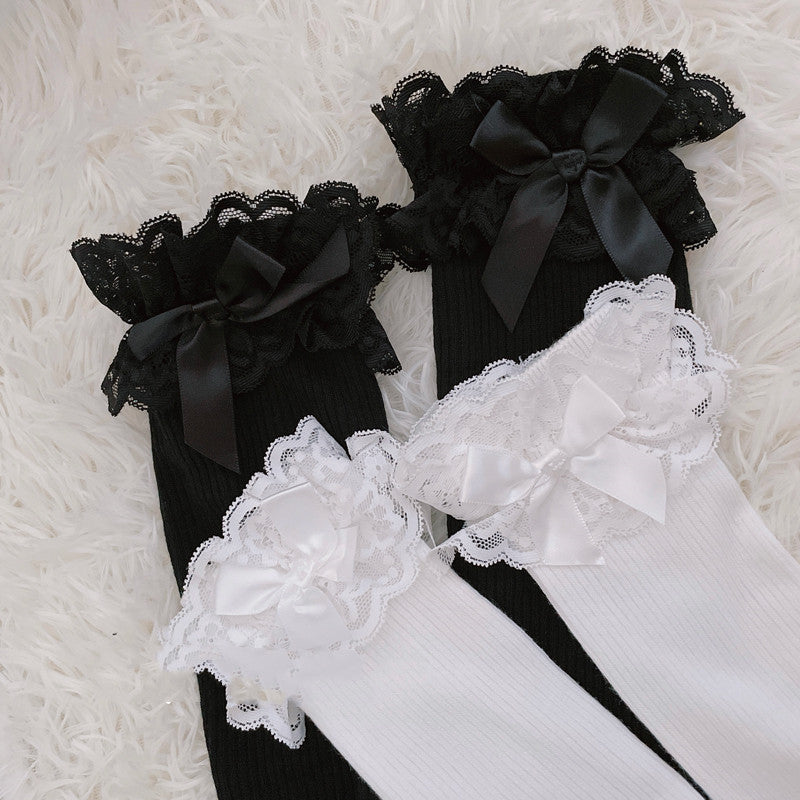 Japanese Over-the-knee Stockings Are Thin And Lace In Spring And Autumn