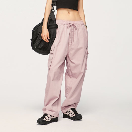 Men's Twill Wide Leg Loose Large Workwear With Pocket Paratrooper Pants
