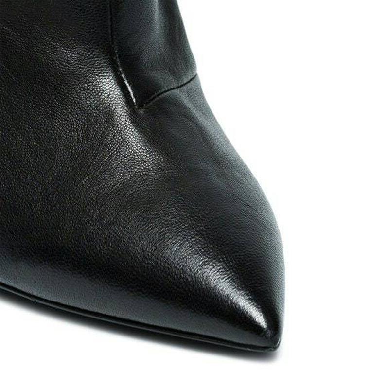 Tapered Heel High Top Martin Boots Pleated Lace Ladies