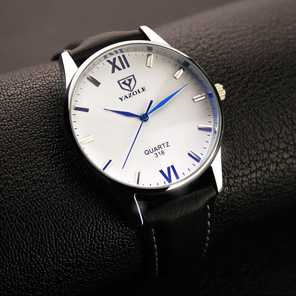 Waterproof business soft belt quartz watch