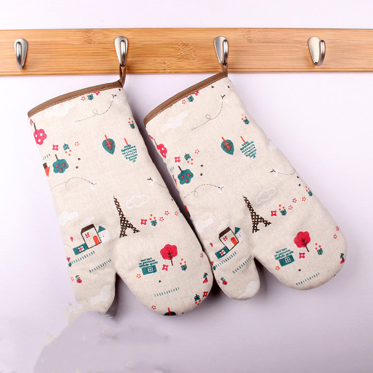 Thickened microwave oven gloves