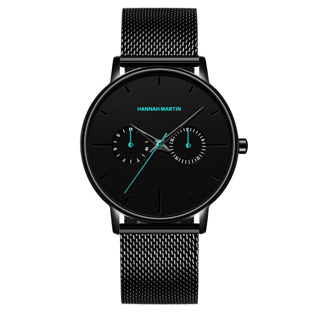 Men's multifunctional waterproof quartz watch