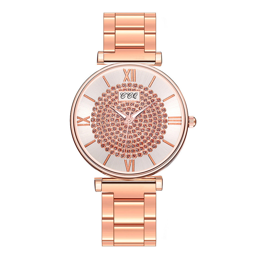 Net red new alloy steel belt ladies watch