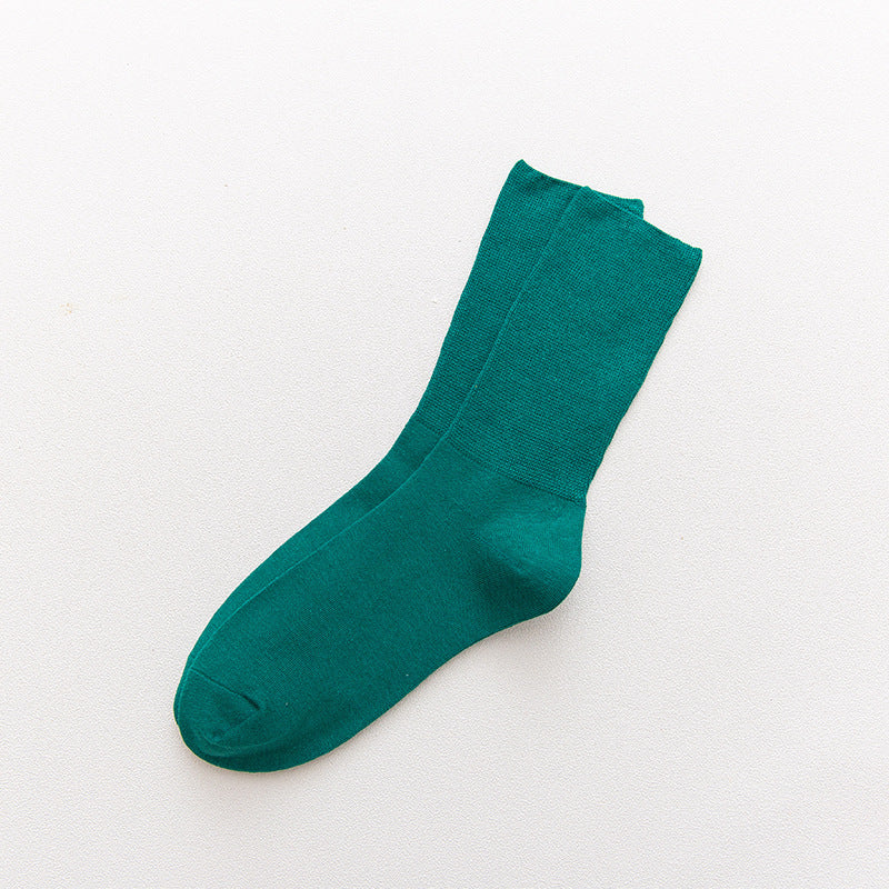 Candy color college wind pile socks