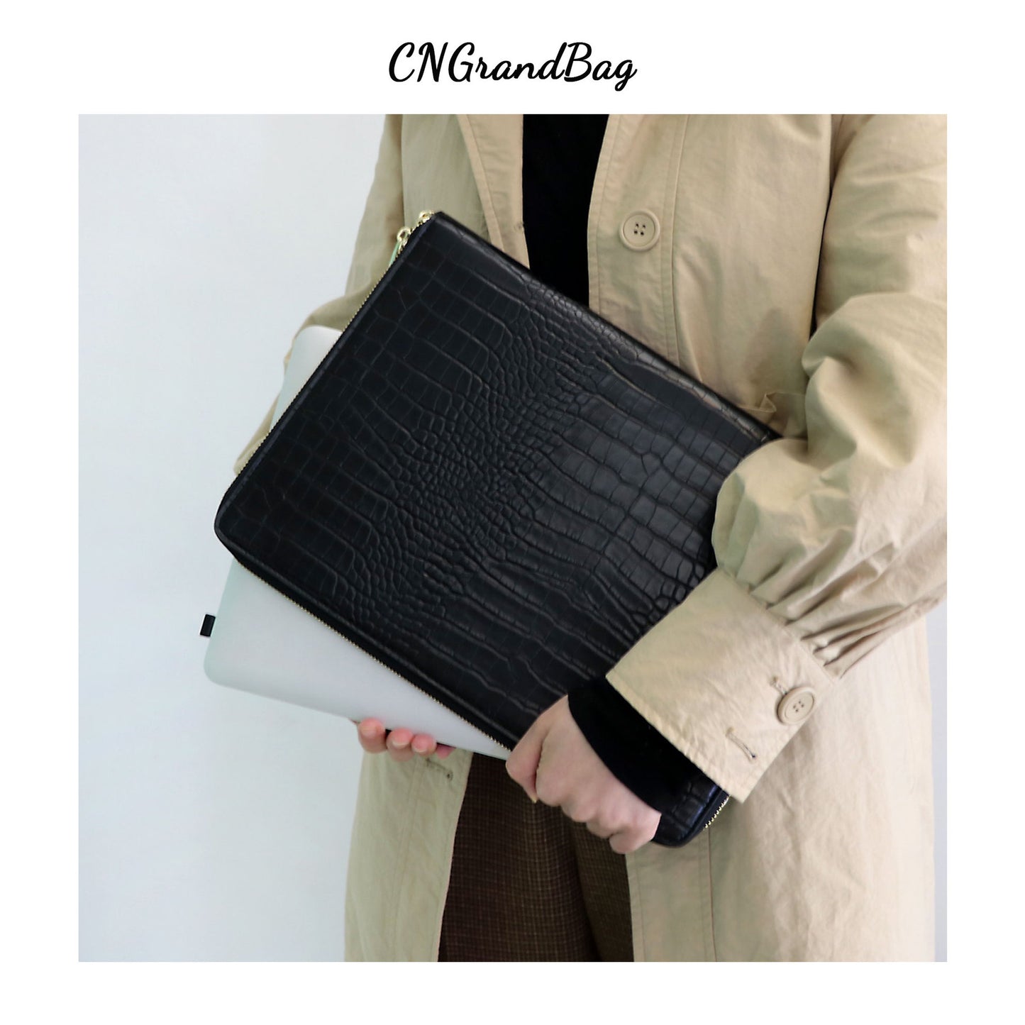 PU Leather Liner Portable Anti-fall Protective Case Clutch