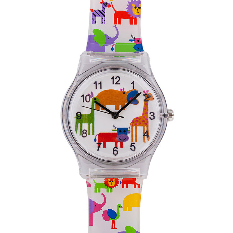 Striped student sports quartz watch