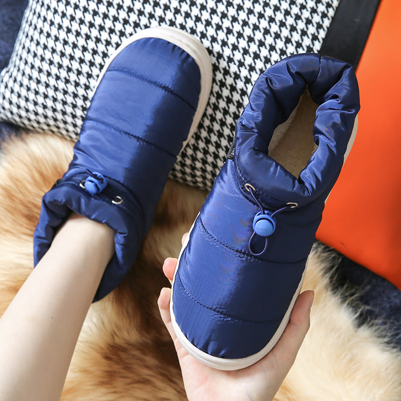 Home Non-slip Down Cloth Plush Thickening Warm Moon Cotton Shoes