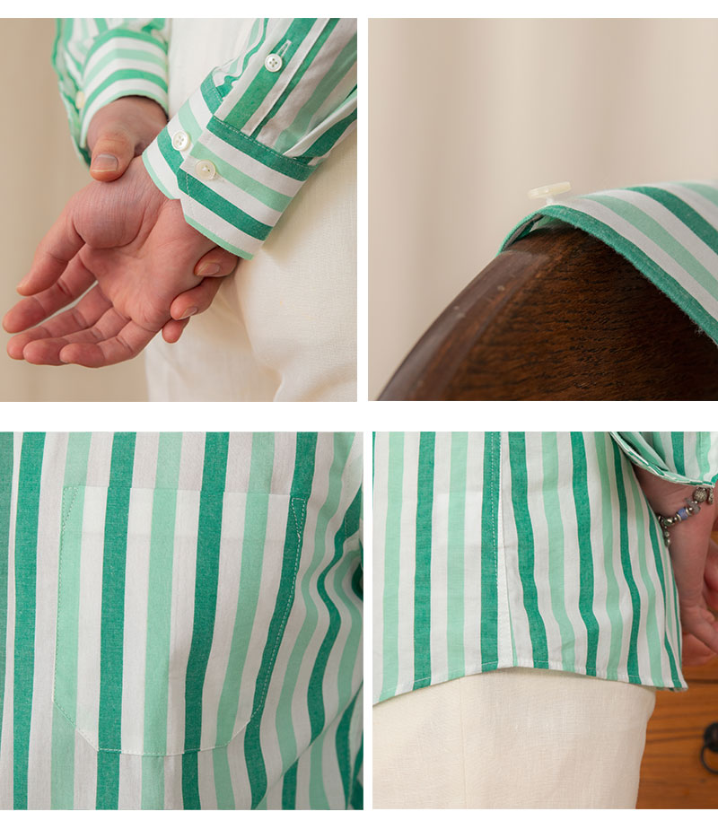 Men's Business Casual Cotton Striped Shirt