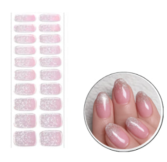 Semi-cured Gel Ice Transparent Nude Color Nail Stickers
