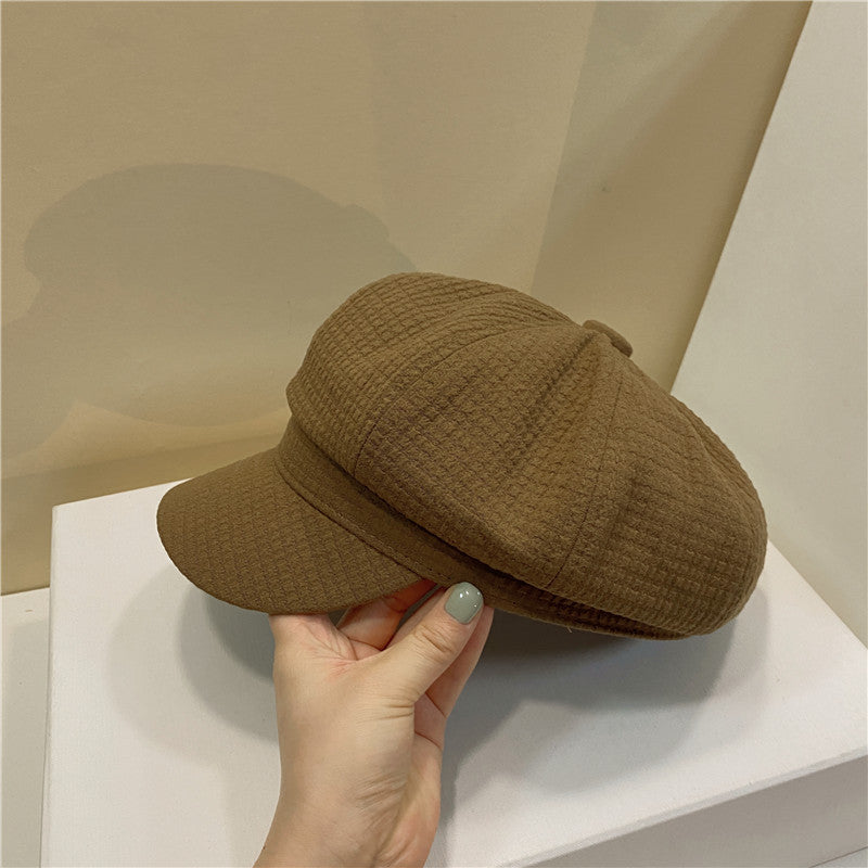 Women's Fashion Simple Solid Colour Octagonal Beret