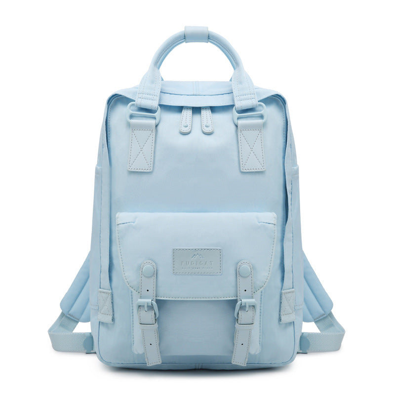 Solid Color Mommy Student Schoolbag Backpack