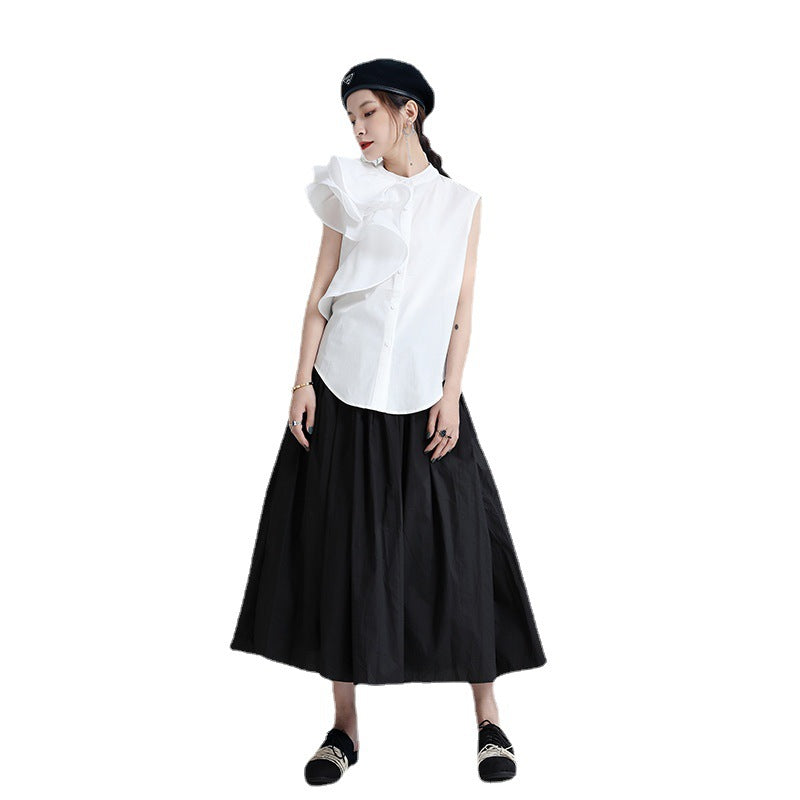 Inner Lining Spun Yarn Puffy Multi-layer Big Hem Skirt