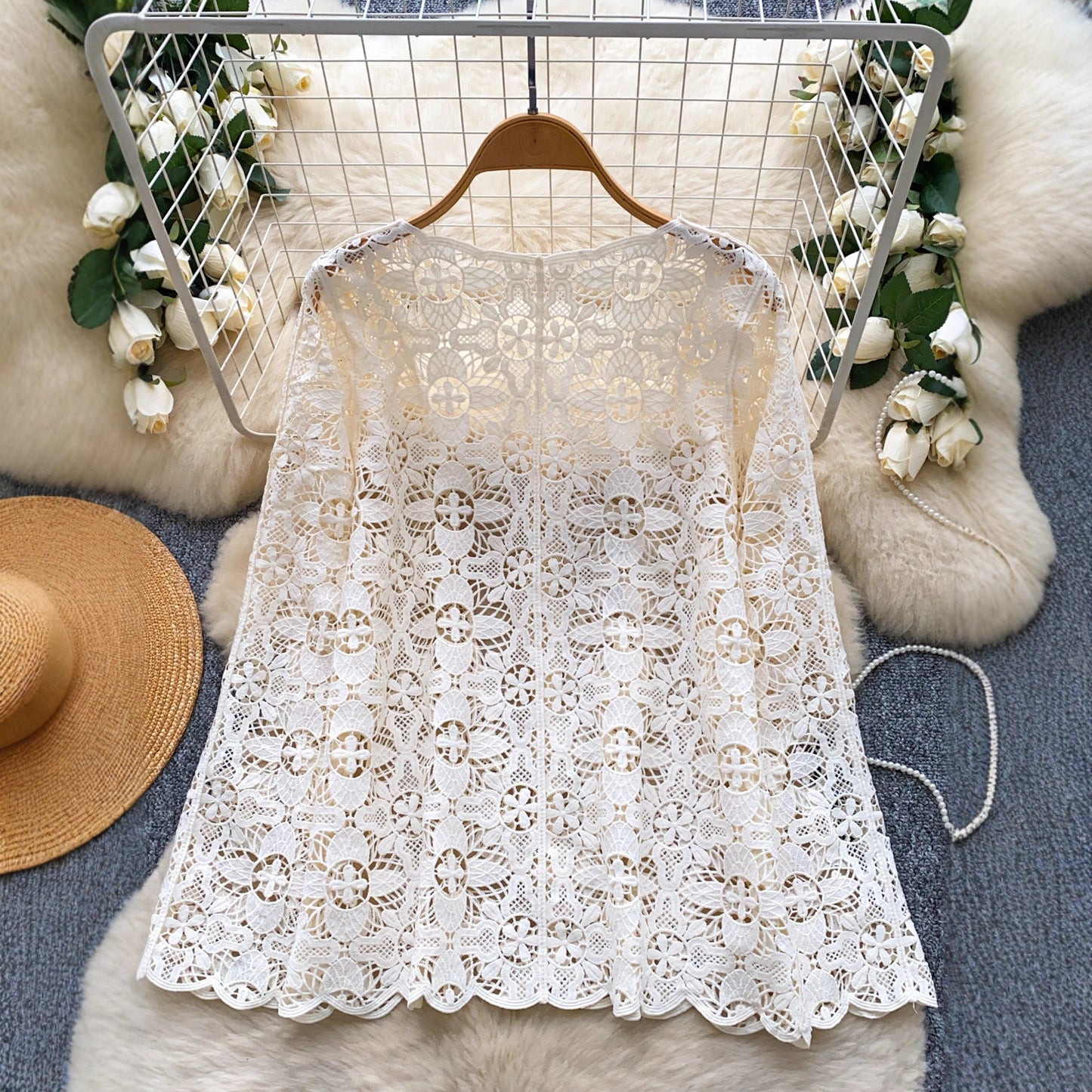 Women's Hollow Out Crochet Lace Top
