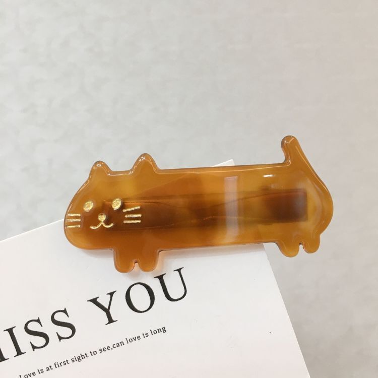 Cute short legged cat temperament girl duck beak hairpin