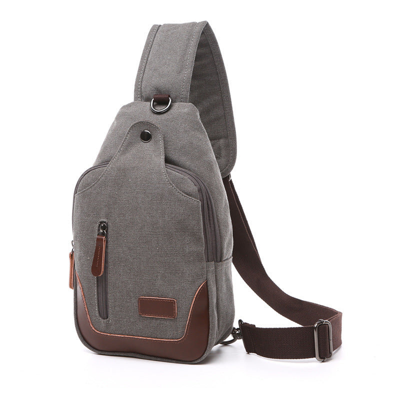 Professional manufacturers supply the new men's fashion bag wash water quality canvas bag Crossbody Bag chest