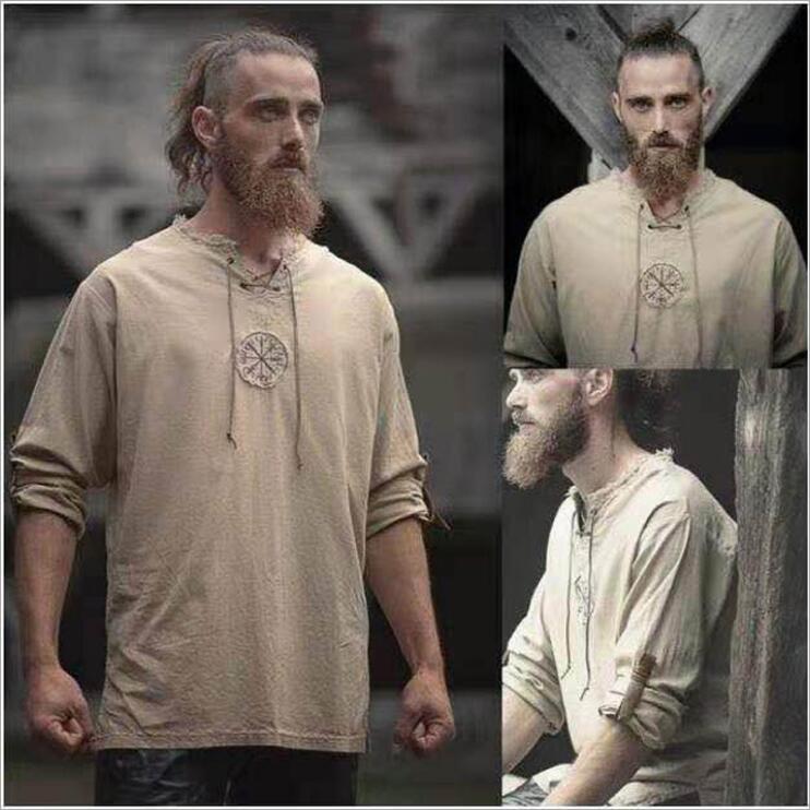 Cotton and linen embroidered long-sleeved tether shirt