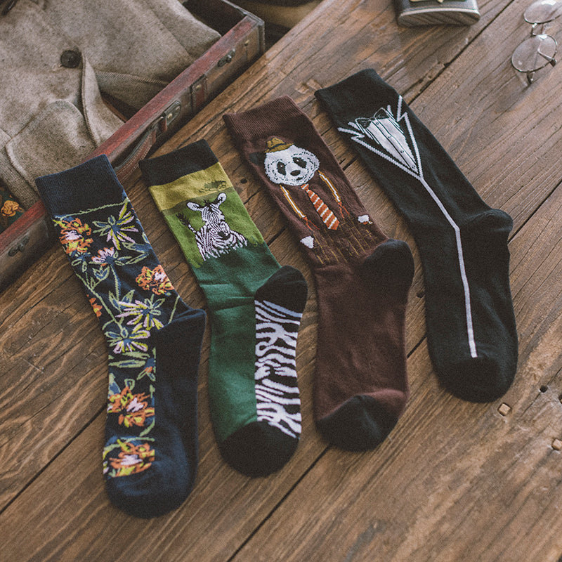 Men's British Retro Creative Gift Box Suit Socks