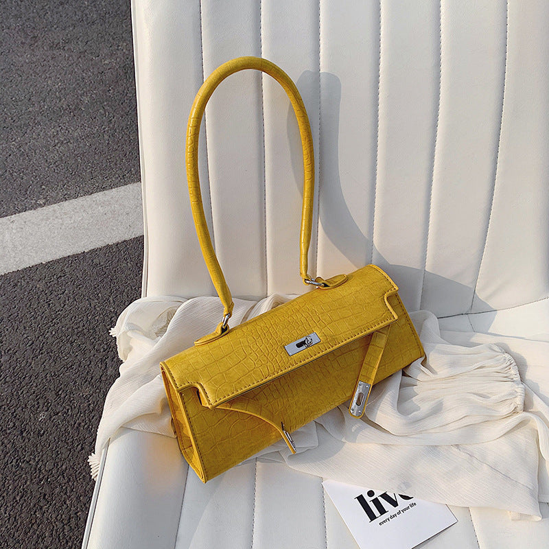 Stone pattern retro fashion underarm shoulder bag