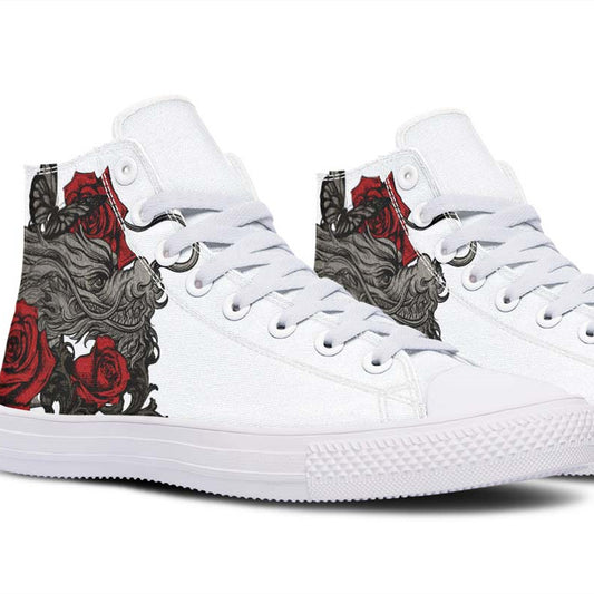 Printed Couple High-top Canvas Shoes