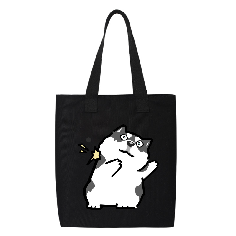 Shiba Inu Male And Female Shoulder Bag Canvas Large Capacity