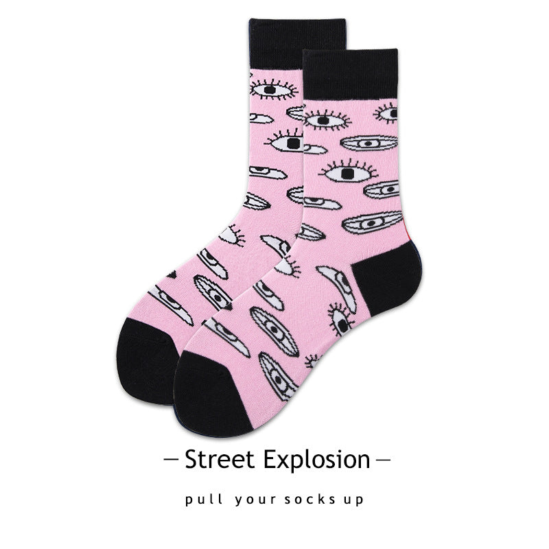Cartoon Jacquard Sports Skate Socks