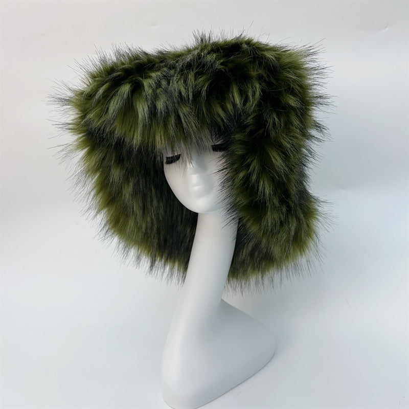 Fashionable All-match Raccoon Fur Hat