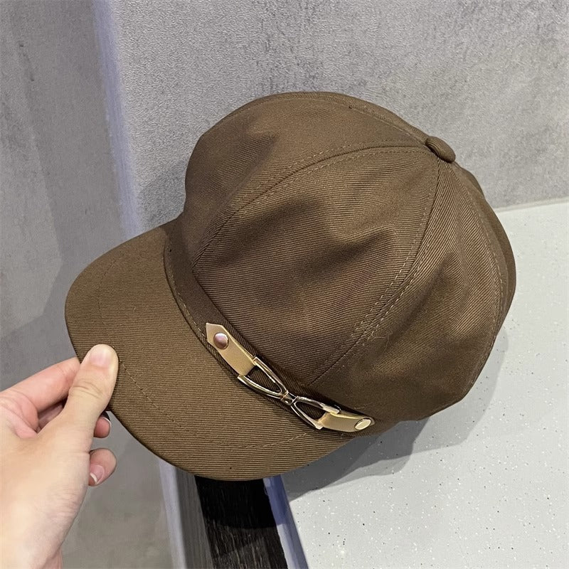 Octagonal Cap Women's Retro British Wild