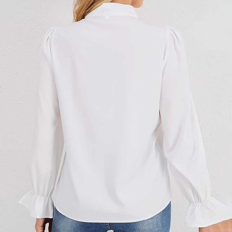 Relaxed-fit Long-sleeve Top For Commuting