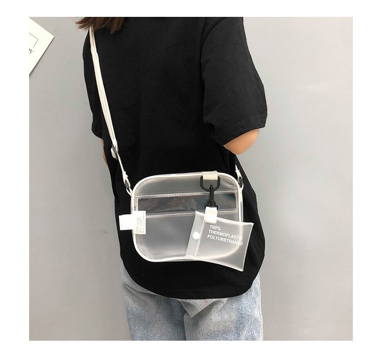 Jelly Transparent Square Bag Simple Mini Messenger Bag