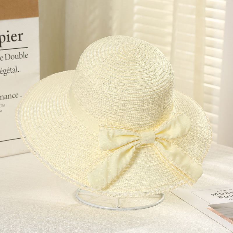 Women's Streamer Mesh Straw Hat Spring Summer
