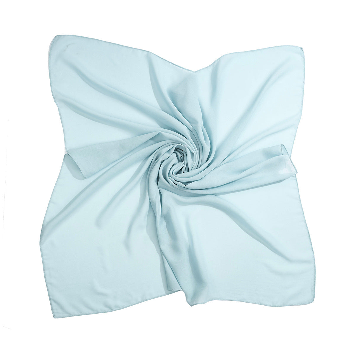 Composite Chiffon Square Scarf Solid Color Headscarf Comfortable And Breathable