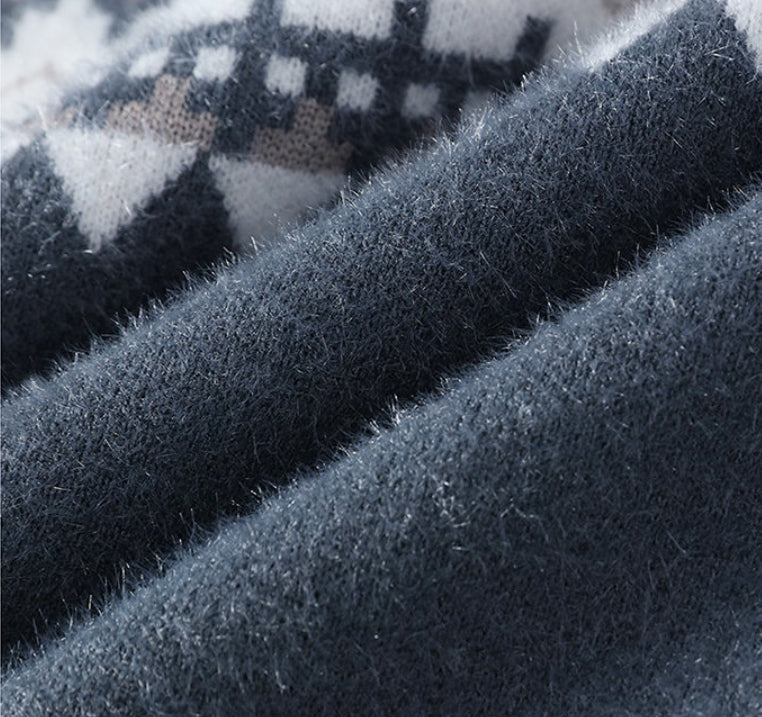 Mode Jacquard Strikket Pullover Til Mænd
